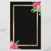 Beauty Florals Makeup Artist Bold Black Flyer (Hinten)