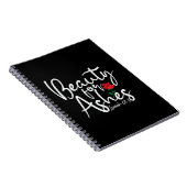 Beauty For Ashes Black Uni Ruled Notebook Notizblock (Rechte Seite)