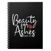 Beauty For Ashes Black Uni Ruled Notebook Notizblock (Vorderseite)