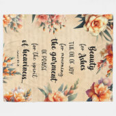 Beauty For Ashes, Isaiah 63:1, Christlich Fleecedecke (Vorderseite (Horizontal))