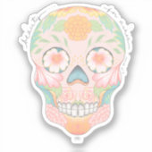 Beauty for Ashes skull Aufkleber von Deb Jeffrey (Vorderseite)