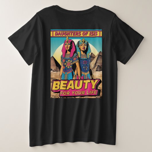 BEAUTY FOR YOUR LIFE GROßE GRÖßE T-Shirt (Design Rückseite)