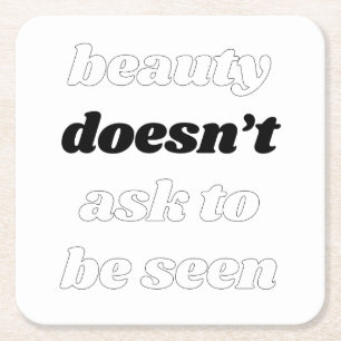 Beauty Frage keinen Papier-Untersetzer Rechteckiger Pappuntersetzer