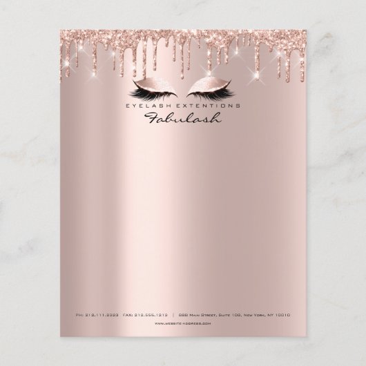 Beauty Funkelnd Lashes Makeup Stylist Eyebrows Flyer (Vorne)
