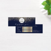 Beauty Gift Certificate Blue Navy Gold Lash Logo (Schreibtisch)