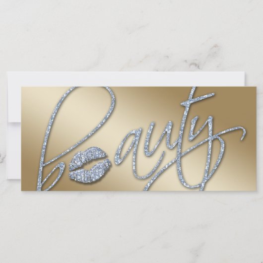 Beauty Gift Certificate Makeust Artist Glitzer Gol (Vorderseite)