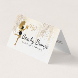 Beauty Girl Gold Bronze Rain Muster Spray Tanning