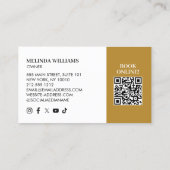 Beauty Girl Gold Bronze Rain Muster Spray Tanning Visitenkarte (Rückseite)