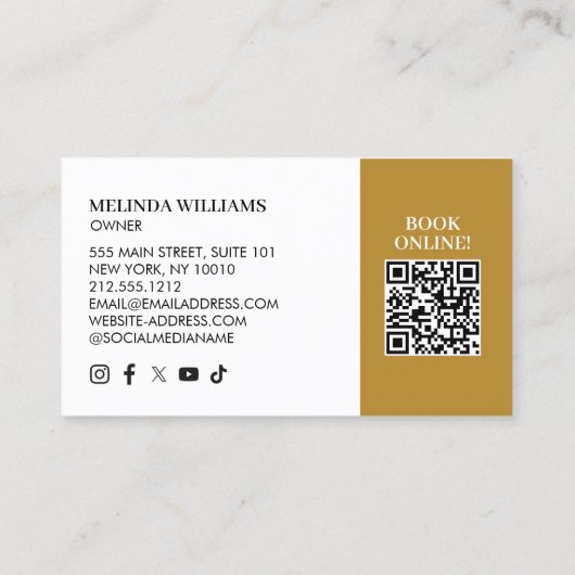 Beauty Girl Gold Bronze Rain Muster Spray Tanning Visitenkarte (Rückseite)