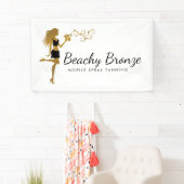 Beauty Girl Gold Bronze Spray Tanning Banner (Insitu)