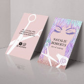 Beauty Girl Hair & Makeup Artist Moderner Salon Visitenkarte