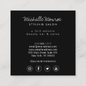 Beauty Girl Hair Stylist, Mode, Boutique Tan Quadratische Visitenkarte (Rückseite)