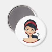 Beauty Girl Magnet (Vorderseite/Rückseite)