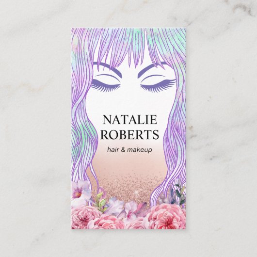 Beauty Girl Makeup Artist Salon Terminkarte (Vorderseite)