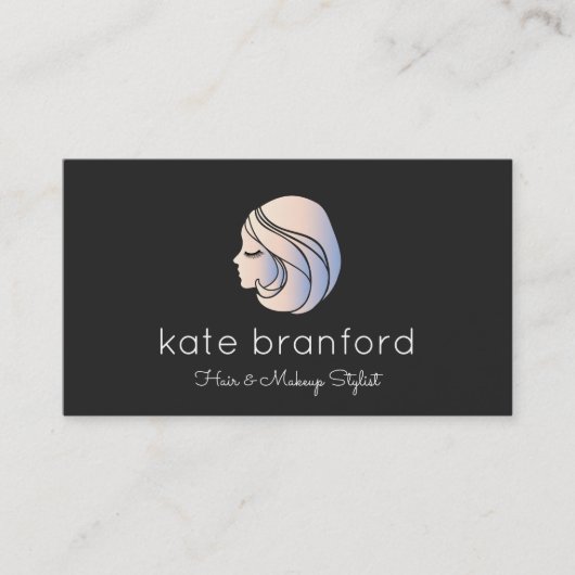 Beauty Girl's Face Cosmetologe Visitenkarte (Vorderseite)