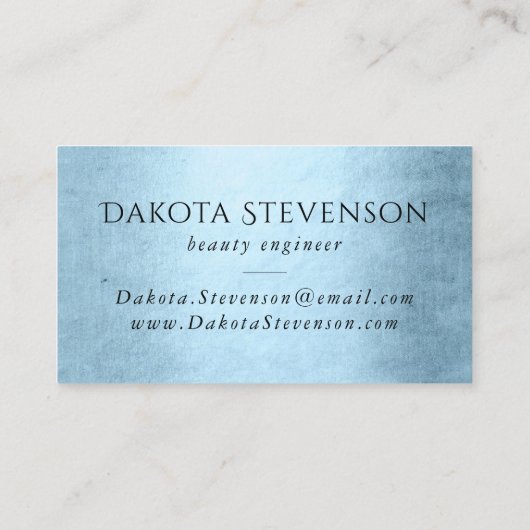 Beauty Glam Beruflich | Glitzy Robin Egg Blue Visitenkarte (Rückseite)