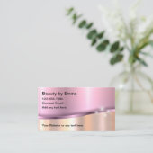 Beauty Glitzy Rose Gold Tone Business Cards Visitenkarte (Stehend Vorderseite)