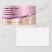Beauty Glitzy Rose Gold Tone Business Cards Visitenkarte (Vorne/Hinten)