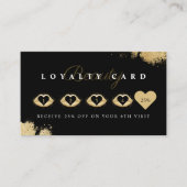 Beauty Gold Dusted Lips Black & Gold Luxuriöse Treuekarte (Vorderseite)
