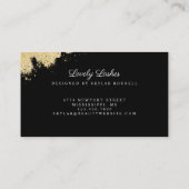 Beauty Gold Dusted Mascara Eye Lashes Visitenkarte (Rückseite)