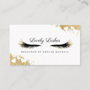 Beauty Gold Dusted Mascara Eye Lashes Visitenkarte