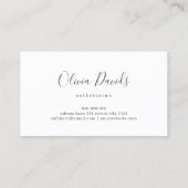 Beauty Gold Glitzer Skincare Salon Esthetician Visitenkarte (Rückseite)