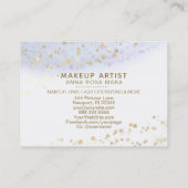 *~* Beauty Gold Pastel Glitzer Rosa Lippen Makeup Visitenkarte (Rückseite)