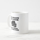 Beauty Grace Punch Funny Mug Kaffeetasse (Vorderseite Links)