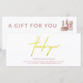 Beauty Hair & Makeup Vielen Dank Geschenk Zertifik (Vorne/Hinten)