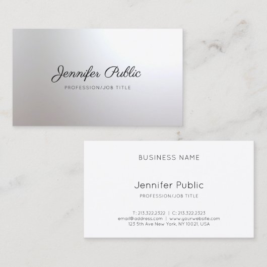 Beauty Hair Salon Cosmetologist Handwritten Script Visitenkarte (Vorne/Hinten)