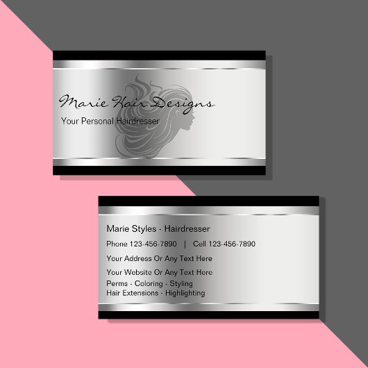 Beauty Hairdresser Business Cards Visitenkarte