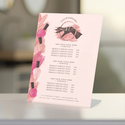 Beauty Hand Nail Polnischer Glam Nail Manicure Pre Sockelschild