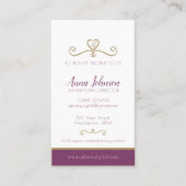 Beauty Health Company Foto Zollgold lila Visitenkarte (Vorderseite)