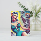 Beauty Horror Girl Postkarte (Stehend Vorderseite)