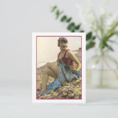 Beauty im Himbeerbaden Anzug Postkarte (Stehend Vorderseite)