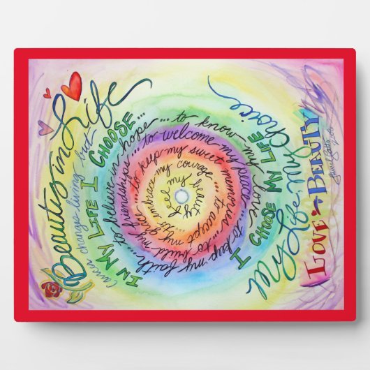 Beauty in Life Angel Malerei Geschenk Fotoplatte (Vorderseite)