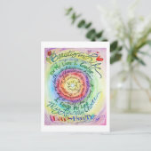 Beauty in Life Rounded Rainbow Postcard Postkarte (Stehend Vorderseite)