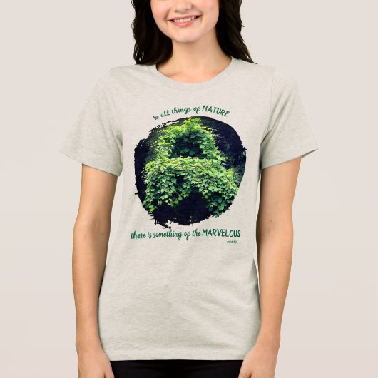 Beauty In Nature Vines Inspirational Quote Tri-Blend Shirt (Vorderseite)