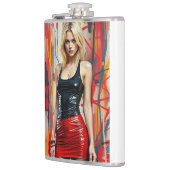 Beauty in Vinyl eingeschlagener Flachmann (Links)