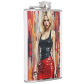 Beauty in Vinyl eingeschlagener Flachmann (Rechts)