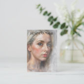 Beauty Influencer Visitenkarte (Stehend Vorderseite)