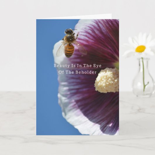 Beauty is Bee Flower (photography by me) Karte (Kleine Pflanze)