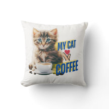 Beauty Katz Liebe Kaffee Throw Kissen Kissen