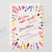 Beauty Kosmetisches Haarstil Make-up Brautparty Einladung (Vorne/Hinten)