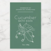 Beauty Label Cucumber Art Logo grün Lebensmitteletikett (Einzelnes Label)