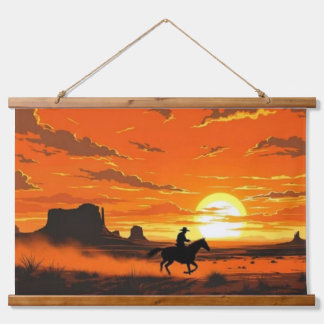 Beauty landscape western style wandteppich mit holzrahmen