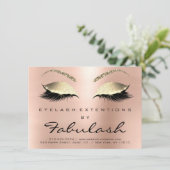 Beauty Lashes Aftercare Rose Begleitkarte (Stehend Vorderseite)