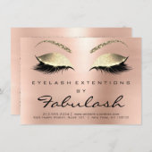 Beauty Lashes Aftercare Rose Begleitkarte (Vorne/Hinten)