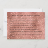 Beauty Lashes Aftercare Rose Einladung (Rückseite)