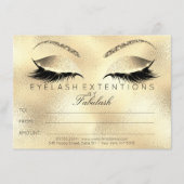 Beauty Lashes Makeup Certificate Geschenk (Vorderseite)